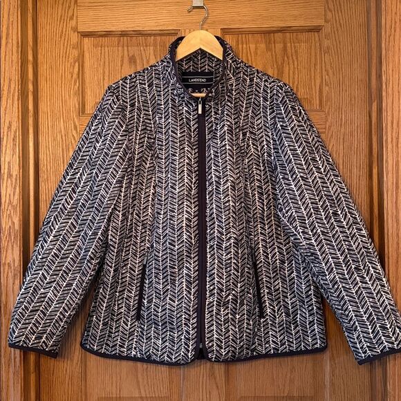 LANDS' END Quilted Primaloft Quilted Puffer Jacket - Picture 7 of 9